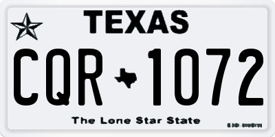 TX license plate CQR1072