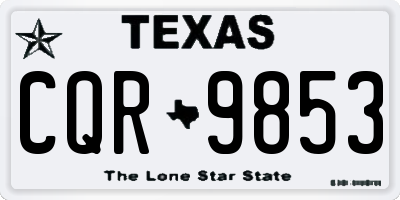 TX license plate CQR9853