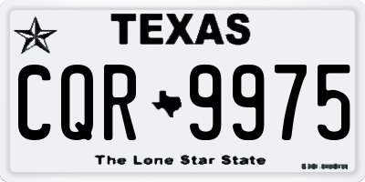 TX license plate CQR9975