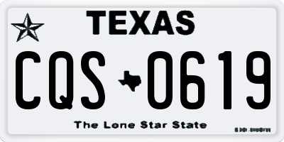 TX license plate CQS0619
