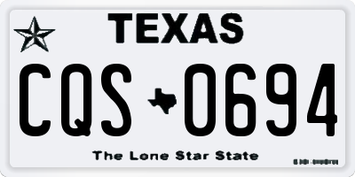 TX license plate CQS0694