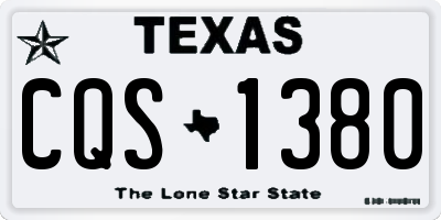 TX license plate CQS1380