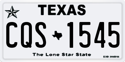 TX license plate CQS1545