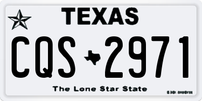 TX license plate CQS2971