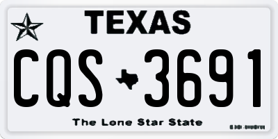 TX license plate CQS3691