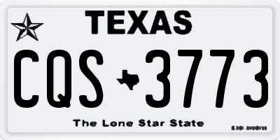 TX license plate CQS3773