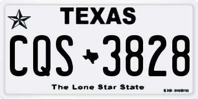 TX license plate CQS3828