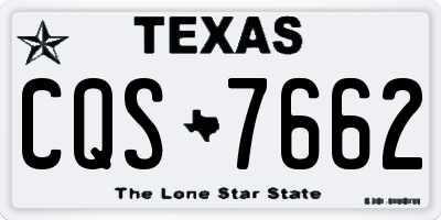 TX license plate CQS7662