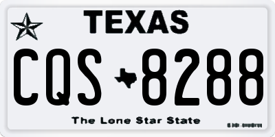 TX license plate CQS8288