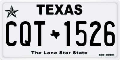 TX license plate CQT1526