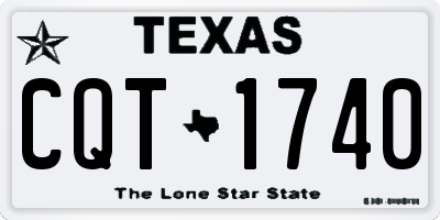 TX license plate CQT1740