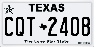 TX license plate CQT2408