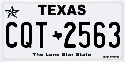 TX license plate CQT2563