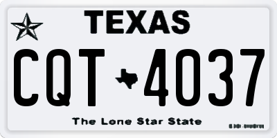 TX license plate CQT4037