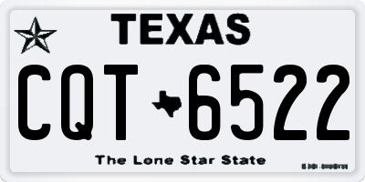 TX license plate CQT6522