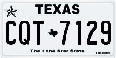 TX license plate CQT7129