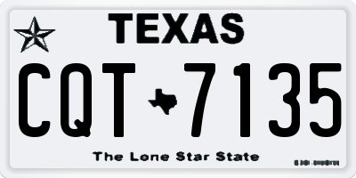 TX license plate CQT7135