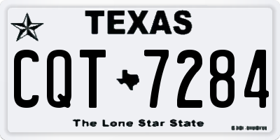 TX license plate CQT7284