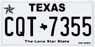 TX license plate CQT7355