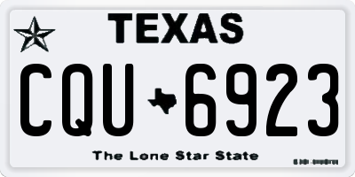 TX license plate CQU6923