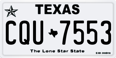 TX license plate CQU7553