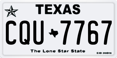 TX license plate CQU7767