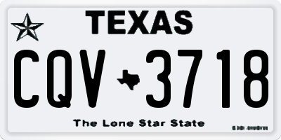 TX license plate CQV3718