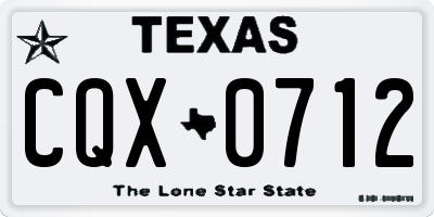 TX license plate CQX0712