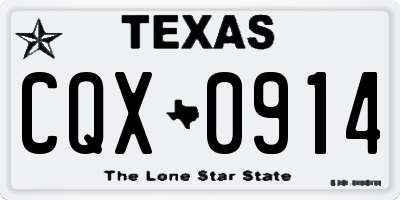 TX license plate CQX0914