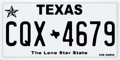 TX license plate CQX4679