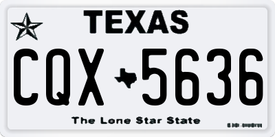 TX license plate CQX5636