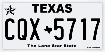 TX license plate CQX5717