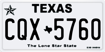 TX license plate CQX5760