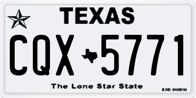 TX license plate CQX5771