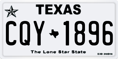 TX license plate CQY1896