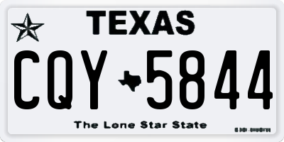 TX license plate CQY5844