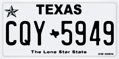 TX license plate CQY5949