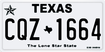 TX license plate CQZ1664
