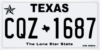 TX license plate CQZ1687