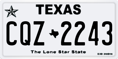 TX license plate CQZ2243
