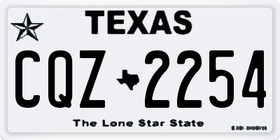 TX license plate CQZ2254