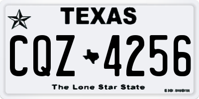 TX license plate CQZ4256