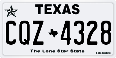 TX license plate CQZ4328