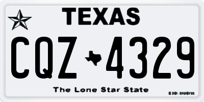 TX license plate CQZ4329