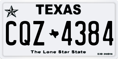 TX license plate CQZ4384