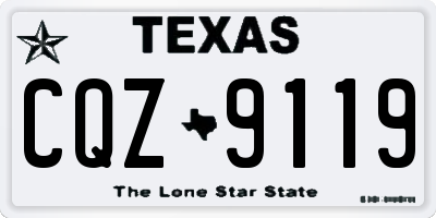 TX license plate CQZ9119