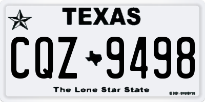 TX license plate CQZ9498