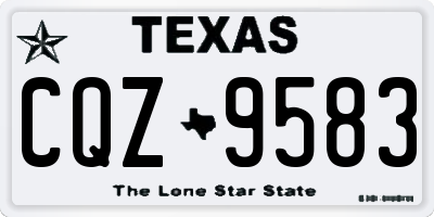 TX license plate CQZ9583
