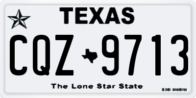 TX license plate CQZ9713