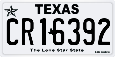 TX license plate CR16392